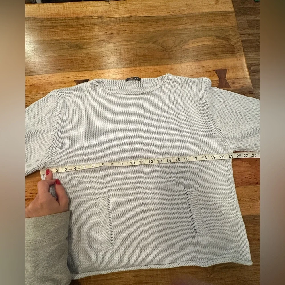 GUC JAKE* S baby blue cotton long sleeve sweater round neck